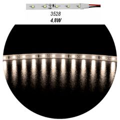Led ταινία 5m 12VDC 4.8W/m θερμό λευκό φως IP20 μη στεγανή αυτοκόλλητη 60LED3528/m