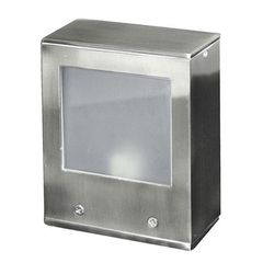 Φωτιστικό επίτοιχο για λάμπα G9 230V τετράγωνο σατινέ διπλής κατεύθυνσης αλουμινίου στεγανό IP54