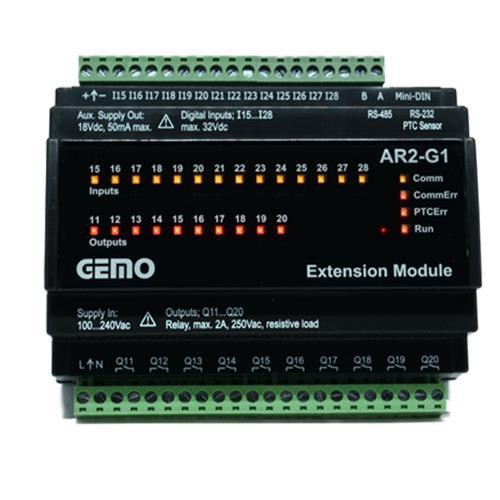 Μονάδα επέκτασης GEMO AR2-G1-24VDC-12D2A για τον προγραμματιζόμενο ελεγκτή PLC