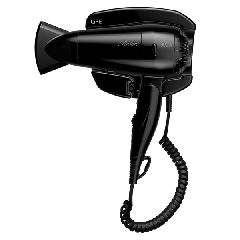 Σεσουάρ μαλλιών ξενοδοχειακού τύπου LIFE RESORT BLACK 1600W 220-240V με επιτοίχια βάση