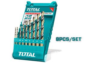 TOTAL TACSD0095 Σετ τρυπάνια HSS 9 τεμάχια