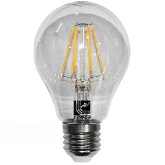 Διακοσμητική λάμπα led αχλάδι E27 8W 230V 2800k θερμό λευκό φως Α60 COG 1000Lm διάφανη