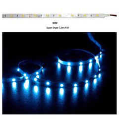 Led ταινία 5m super bright 12VDC 7,2W/m μπλε φως αυτοκόλλητη IP20 μη στεγανή 30LED5050/m