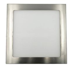 Led panel νίκελ ματ τετράγωνο χωνευτό 20W 230V 6000k ψυχρό λευκό φως 120° 1800lm
