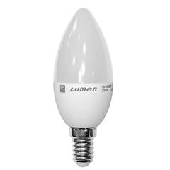 Λάμπα led C37 κερί Ε14 ισχύος 5W 230V 3000k θερμό λευκό φως 460 lumen λευκό σώμα ματ γυαλί