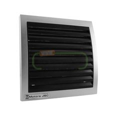 Εξαεριστήρας μπάνιου μαύρο-inox Φ150mm 46W τετράγωνος σειρά ММ-150 220V 240 m³/h 46dB