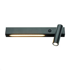 Επίτοιχο LED φωτιστικό HERMES 12W θερμό φως 3200k 980lm μαύρο μεταλλικό 28x11x8cm IP20