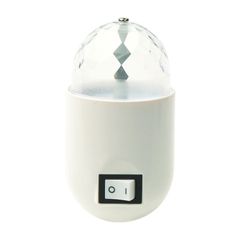 Led mini disco μπάλα πρίζας 3W RGB λευκό πλαστικό 230V εσωτερικού χώρου IP20