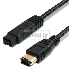 ΚΑΛΩΔΙΟ FIREWIRE 1394b 9P ΣΕ 6P 800SEC ΜΗΚΟΣ 2m ΜΑΥΡΟ