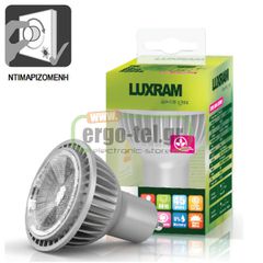ΛΑΜΠΑ LED LUXRAM TRUEVISION GU10 ΝΤΙΜΑΡΙΖΟΜΕΝΗ 7W 3000k ΘΕΡΜΟ ΛΕΥΚΟ ΦΩΣ 400lm 230V 36° 45000h