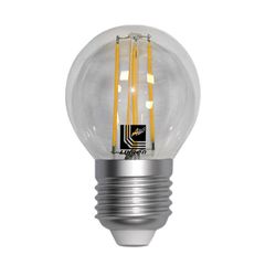 Διακοσμητική λάμπα led Ε27 4W 230V ντιμαριζόμενη 2800k θερμό λευκό φως σφαιρική G45 400lm διάφανη