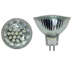 Λάμπα led MR16 GU5.3 1W 12V AC/DC πορτοκαλί φως δέσμης 100° Ø50mm