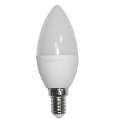 Λάμπα led κερί Ε14 C37 6W 230V 6200k ψυχρό λευκό φως λευκό σώμα ματ γυαλί 540 lumen