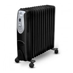 Καλοριφέρ λαδιού με 13 φέτες 2500W μαύρο με 3 επίπεδα λειτουργίας & ροδάκια για εύκολη μεταφορά