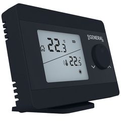 Θερμοστάτης χώρου ασύρματος GENERAL HT-250SRF-TPI BLACK τεχνητής νοημοσύνης θέρμανσης ή ψύξης