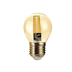 Λάμπα led cog σφαιρική Ε27 4W 230V μελί με θερμό λευκό φως 2200k & ευρεία δέσμης 360°