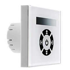 Dimmer αφής λευκό χωνευτό για μονόχρωμες ταινίες led 12V<96W & 24VDC<192W με πρόσοψη glass panel