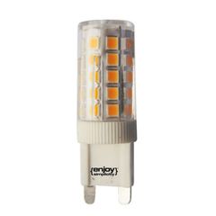 Λάμπα led G9 κεραμική 5W 230V ντιμαριζόμενη 3000k θερμό λευκό φως δέσμης 360° 550 lumen
