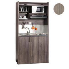 Πολυκουζίνα mini kitchen 105cm απόχρωση δρυς μπεζ για ξενώνες, γραφεία & φοιτητικά studio