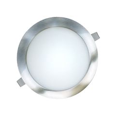 Led panel inox στρογγυλό χωνευτό 18W 230V 3000k θερμό λευκό φως 120° 1260lm