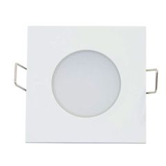 Led σποτ μπάνιου λευκό τετράγωνο χωνευτό 5W 230V 3000k θερμό φως 400lm στεγανό IP65