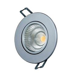 Led σποτ μπάνιου κινητό νίκελ ματ στρογγυλό χωνευτό 6W 230V 6000k ψυχρό φως 60° 440lm στεγανό IP44