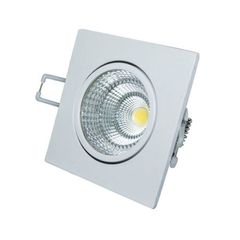 Led σποτ μπάνιου κινητό λευκό τετράγωνο χωνευτό 6W 230V 3000k θερμό φως 60° 410lm στεγανό IP44