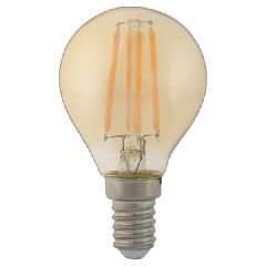 Λάμπα led filament σφαιρική amper P45 Ε14 4W 230V ντιμαριζόμενη 2400k θερμό λευκό φως 360lumen
