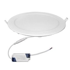 Led panel στρογγυλό χωνευτό λευκό χρώμα 25W 230V 3000k θερμό λευκό φως 1950lm με τροφοδοτικό