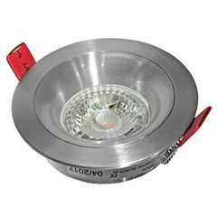 Φωτιστικό σποτ χωνευτό στρογγυλό 92x28mm κοίλο βαθύ σταθερό βούρτσας για λάμπες MR16 & GU10