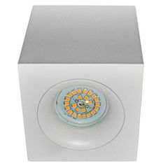 Φωτιστικό σποτ επίτοιχο τετράγωνο 96x96x90mm βαθύ σταθερό λευκό για λάμπες MR16 & GU10