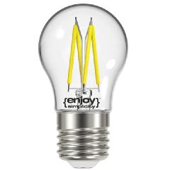 Λάμπα led filament P45-4 σφαιρική Ε27 4W 230V 2700k θερμό φως δέσμης 320° enjoy simplicity 20000h