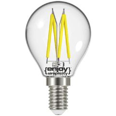 Λάμπα led filament P45-4 σφαιρική Ε14 4W 230V 2700k θερμό φως δέσμης 320° enjoy simplicity 20000h
