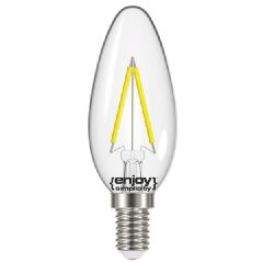 Λάμπα led filament B35-2 κεράκι Ε14 2W 230V 2700k θερμό φως δέσμης 320° enjoy simplicity 15000h
