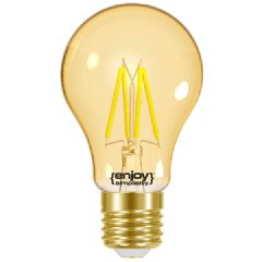 Λάμπα led filament A60-4 αχλάδι μελί Ε27 4W 230V <2000k θερμό φως δέσμης 320° enjoy simplicity