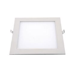 Led φωτιστικό slim χωνευτό 200x200mm τετράγωνο σε λευκό χρώμα και θερμό φως 3000K 1100Lm