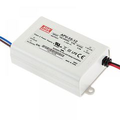 Τροφοδοτικό APV35-12 MEAN WELL 35W 12V για ταινίες & λάμπες LED πλαστικό στεγανό IP42