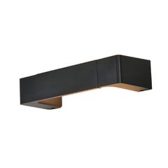 Led απλίκα τοίχου μαύρη 6W ορθογώνια 500Lm 3000K θερμό φως με διπλή δυνατότητα τοποθέτησης