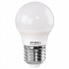 Λάμπα led σφαιρική Ø45 E27 3W 230V 6500k ψυχρό λευκό φως δέσμης 180° 290 lumen 15000h