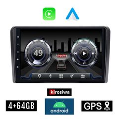 KIROSIWA 4+64GB VOLKSWAGEN SKODA SEAT Android 4GB οθόνη αυτοκίνητου 10" GPS WI-FI (4+64GB Bluetooth Golf V 5 6 Polo Passat Octavia Leon Volkswagen Playstore Youtube, MP3 USB Radio ηχοσύστημα VW O