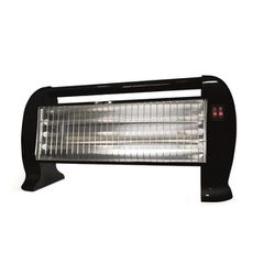 Θερμάστρα χαλαζία 1200W με ενδεικτική λυχνία λειτουργίας σε μαύρο χρώμα για χώρους εώς 19m²