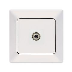 Πρίζα TV F connector NE-AD σε λευκό χρώμα