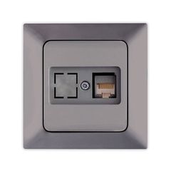 Πρίζα DATA CAT 6 RJ 45 μονή γραφίτης NE-AD