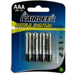 Μπαταρίες αλκαλικές Pairdeer ΑΑΑ/LR03 1.5V 1300mAh σε Blister 4 τεμαχίων