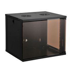 RACK επίτοιχο μονό οικονομίας 9U Π54/Β45/Υ45 SQ5409 SUT με εμπρόσθια γυάλινη πόρτα