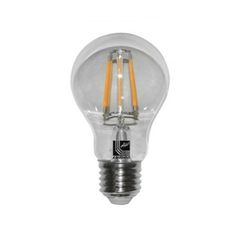 Λάμπα led filament COG Ε27 αχλάδι 6W 230V 4000k ενδιάμεσο φως 800lm δέσμης 360° με διάφανο κάλυμμα
