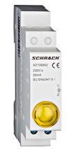 Ενδεικτική λυχνία ράγας μονή κίτρινη SCHRACK TECHNIK ΑΖ106802