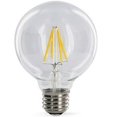 Λάμπα led filament G125 globe Ε27 4W 230V 6000K ψυχρό λευκό φως 500lumen δέσμης 360°