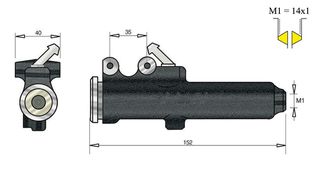 Αντλία φρένου κλαρκ CLARK DPM20S M265D / DPM30L M375 15/16" (D33/36.5mm ΠΛΑΪ35ΚΚ ΕΞ ΠΙΣΩ)-thumb-3