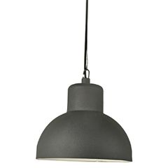 Κρεμαστό μαύρο φωτιστικό BERO 1xE27 LED με οπάλ PC κάλυμμα εξωτερικού χώρου IP44